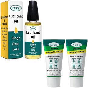 Keze Dielectric Grease Automotive Electrical Grease for Connectors Grasa 1 oz 2 Pcs Door Hinge Lubricant Door Squeaky Fix Lubricating Oil 1 oz 1 Pcs