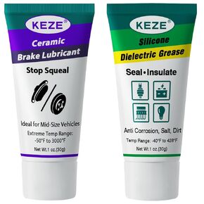 Keze Dielectric Grease Automotive Electrical Grease for Connectors Grasa 1 oz 1 Pcs Brake Grease Copper Anti Seize Lubricant 1 oz,1 Pcs