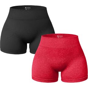 OQQ Women 2 Piece Shorts Butt Lifting High Waist Tummy Control Yoga Athletic Workout Shorts in Saudi Arabia