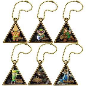 Zeld Historical Charm Set of 6 Previous Links are revived as Metal Charms Gacha GachaGacha Capsule Toy Japanese