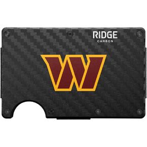 محفظة The Ridge NFL - Atlanta Falcons - محفظة نحيفة، حامل بطاقات، تحمل ما يصل إلى 12 بطاقة آمنة RFID، كتل قارئات الرقائق، محفظة صغيرة مع حزام للنقود ومشبك نقود إضافي