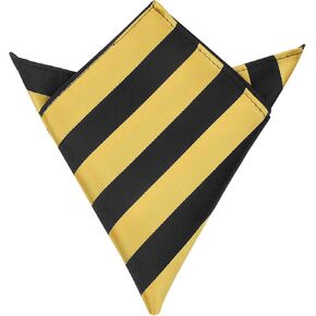 Men's Stripe Pocket Handkerchief Twill Textured Pocket Squares for Suits Formal