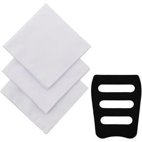 Cotton Handkerchiefs for Men, Mens Handkerchiefs Men's Pocket Square with Holder for Wedding Party Celebration Prom