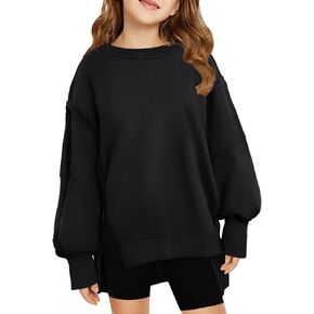 Sweatshirts For Teen Girls Trendy Crewneck Oversized Kids Tops Long Sleeve Cute Fall Clothes