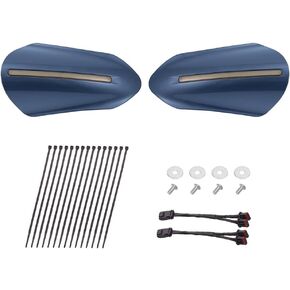 حراس يدوية LED المتطابقة بالألوان لهارلي H-D Softail Touring 1993-2023-Boost Safety & Style مع DRL ، مؤشرات Vivid Black