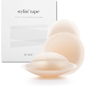 أغطية Nippies Nipple مع مجموعة الشريط المصعد والأزياء - زوج واحد من الرفع القابل لإعادة الاستخدام يغطي حجم الكريم 1 و 32 مجموعة شريط الشريط - تغطية سلسة ، دعم سري