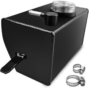 Upgrade Aluminium Alloy Front Engine Coolant Reservoir Tank Bottle Fit for Jeep Wrangler JL JLU 2018+ Gladiator JT 2.0 and 3.6L Model 2020+ Replace 68364312AC, Coolant Recovery Bottle
