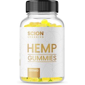 Hemp Gummies -Natural Raspberry Flavor - Chewable Vitamins for Adults - 30 Gummies - 1 Pack