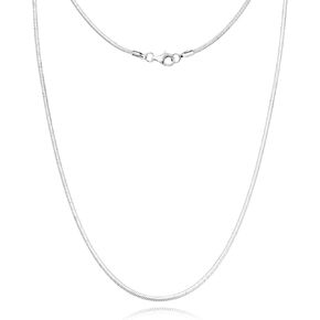 Silver Chain Necklace for Women, 2mm Chains for Women, 18/20 inch, Trendy Jewelry Gifts for Mom Friends