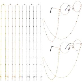 6PCS Eye Glass Chain, Beaded Eyeglasses Strap, Eye Glasses Holders for Women Stylish Eyeglasses Sunglasses
