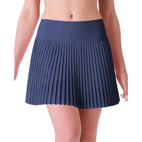 Pleated Tennis Skirts Womens Golf Skirt High Waisted Athletic Skorts with 2 Pockets,Mid-Length
