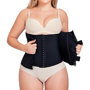 Meryosz Zipper Weist Trainer for Women - Mesh Corset Wordear Tummy Control Body Shaper Weist Cincher Post Post Postm