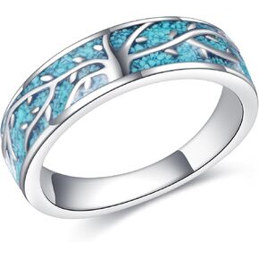 حلقات Onefinity Turquoise S925 Sterling Silver Fricquoise Ring Gift for Women Men