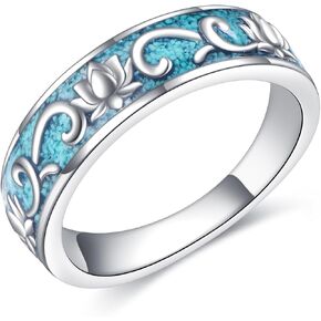 حلقات Onefinity Turquoise S925 Sterling Silver Fricquoise Ring Gift for Women Men in Kuwait