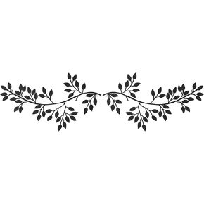 2 Pieces Metal Tree Leaf Wall Decor Vine Olive Branch Leaf Wall Art Wrought Iron Scroll Sculptures Above the Bed, Living Room, Outdoor Decoration (Gold,Classic Style)