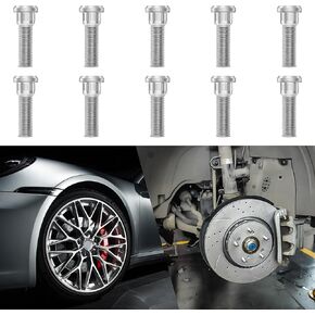 5PCS M12x1.5 Car Wheel Studs, Wheel Bolts, 90942-02049 90942-02037 Steel Tire Studs, Car Accessories Lug Bolts Secure Wheel Hubs Compatible with Toyota Prizm Nova ES300 IS250 (5PCS)