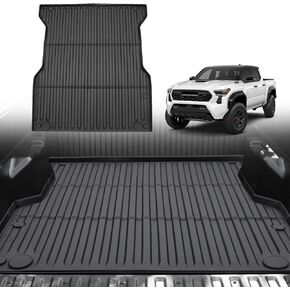 Truck Bed Mat Fit for 2024 2025 Toyota Tacoma 5FT Bed Mats TPE All Weather Bed Liner for 2024 Tacoma Accessories Truck Bed Liner Anti-Slip Odorless Bed Cargo Mat