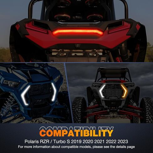 Nilight Turn Signal Fang Lights LED Fang Accent Street Legal Front Signature Lights Compatible with Polaris RZR XP 1000 Turbo Accessories 2019 2020 2021 2022 2023, 2 Years Warranty in Saudi Arabia