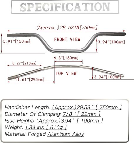 7/8" 22mm Motorcycle Handlebar Universal Mid-Rise Handle Bar For CRF YZF KXF KLX RMZ DRZ KX RM YZ SX EXC XC 65 85 125 250 300 350 450 Pit Dirt Bike Black in Kuwait