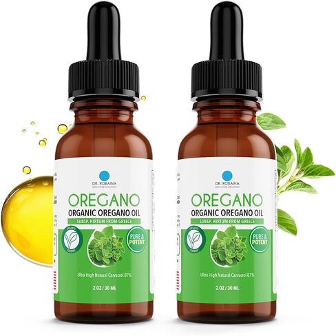 Dr. Robaina 100% Pure Organic Oregano Oil – High Carvacrol 87%, Immune & Digestive Support – Cold-Pressed, Vegan – Subsp. Hirtum from Greece in Saudi Arabia