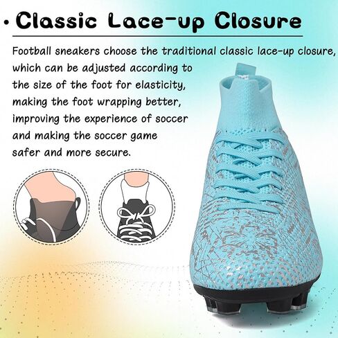 Kids Soccer Cleats Boys Girls Football Cleats Turf Soccer Shoes AG/FG in Saudi Arabia