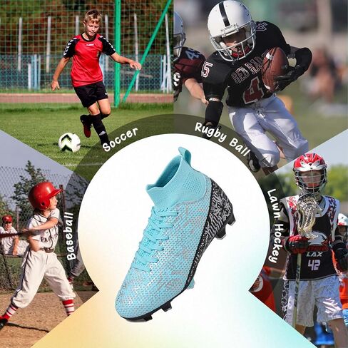 Kids Soccer Cleats Boys Girls Football Cleats Turf Soccer Shoes AG/FG in Saudi Arabia