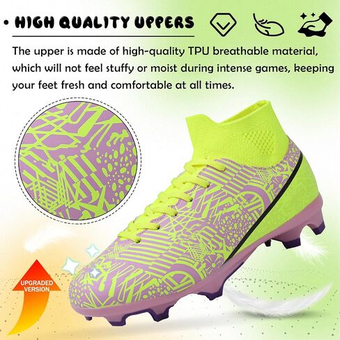 Kids Soccer Cleats Boys Girls Football Cleats Turf Soccer Shoes AG/FG in Saudi Arabia