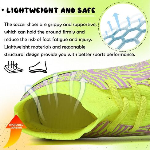 Kids Soccer Cleats Boys Girls Football Cleats Turf Soccer Shoes AG/FG in Saudi Arabia