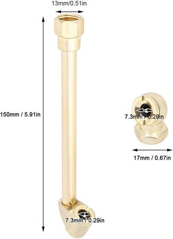 1/4 Tire Air Chuck, Internal Thread Pump Nozzle + Pump Rod Pneumatic Tools Tire Chuck for Inflator Gauge Compressor Accessories, Head Tire Chuck (1/4) in Saudi Arabia