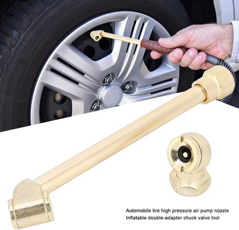 1/4 Tire Air Chuck, Internal Thread Pump Nozzle + Pump Rod Pneumatic Tools Tire Chuck for Inflator Gauge Compressor Accessories, Head Tire Chuck (1/4) in Saudi Arabia