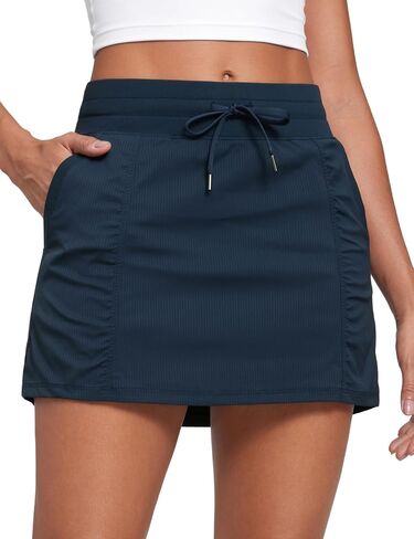 CRZ YOGA Lightweight High Waisted Skirts for Women Golf Casual Athletic Drawstring Skort with Side Pockets in Saudi Arabia