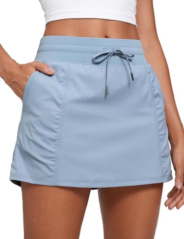 CRZ YOGA Lightweight High Waisted Skirts for Women Golf Casual Athletic Drawstring Skort with Side Pockets in Saudi Arabia