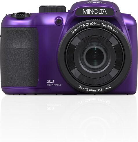 Minolta MN26Z ProShot 20MP Camera, 26X Optical Zoom, 1080p Video (Purple) in Saudi Arabia