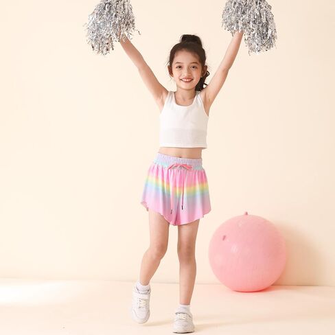 Butterfly Shorts Girls Flowy Athletic Shorts 2-in-1 Skorts for Teen Girl Skirt Clothes for Tennis Cheer Soccer in Saudi Arabia