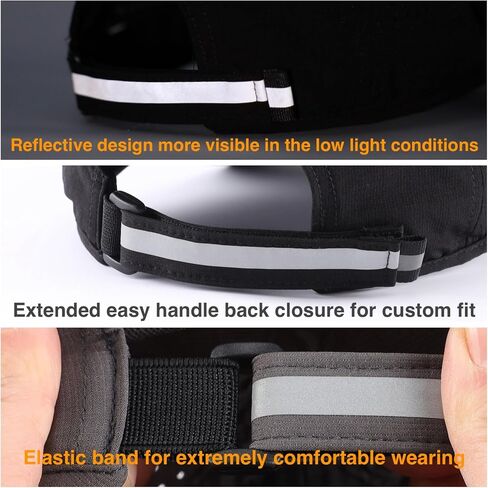 Home Prefer UPF50 Sun Hat for Men Women Reflective Water Repellent Quick Dry Baseball Cap Golf Running Outdoor Sport Hat in Kuwait