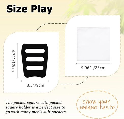 Cotton Handkerchiefs for Men, Mens Handkerchiefs Men's Pocket Square with Holder for Wedding Party Celebration Prom in Kuwait