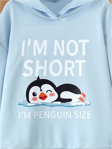 SweatyRocks Girl's Sweatshirt Hoodies Cute Letter Graphic Long Sleeve Drop Shoulder Pullover Tops in Kuwait