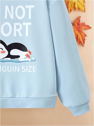 SweatyRocks Girl's Sweatshirt Hoodies Cute Letter Graphic Long Sleeve Drop Shoulder Pullover Tops in Kuwait