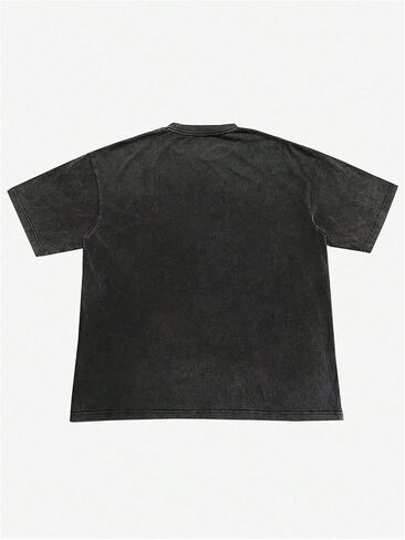 SOLY HUX Men's Graphic Print T-Shirt Vintage Drop Shoulder Short Sleeve Casual Loose Tees Summer Outfits in Kuwait