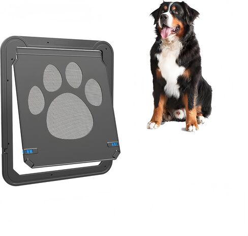 Kagoty Cat Door for Screen Door, Small Dog Screen Door, Magnetic Flap Doggy Door for Sliding Door, Lockable Cat Screen Door, 10"*8"*0.5 Inch in Saudi Arabia