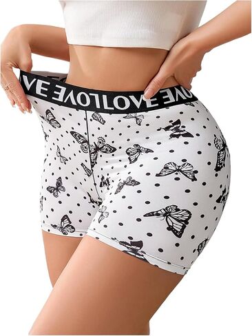 SOLY HUX Women's Graphic Female Boxer Briefs, Funny Boy Shorts Panties for Teen Girls, Cute Novelty Underwear for Women in Kuwait