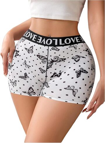 SOLY HUX Women's Graphic Female Boxer Briefs, Funny Boy Shorts Panties for Teen Girls, Cute Novelty Underwear for Women in Kuwait