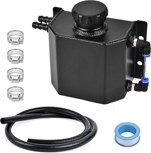 EVIL ENERGY Coolant Overflow Tank, Aluminum Coolant Reservoir Tank with Hose Kits, Reservoir Expansion Tanks Universal 1L in Kuwait