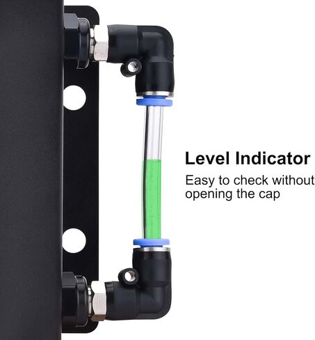 EVIL ENERGY Coolant Overflow Tank, Aluminum Coolant Reservoir Tank with Hose Kits, Reservoir Expansion Tanks Universal 1L in Kuwait