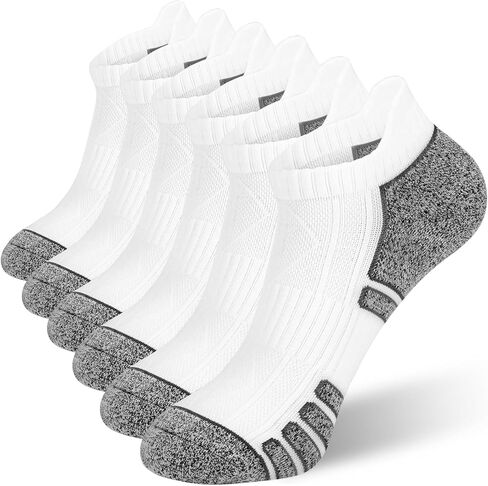 Women's Ankle Athletic Moisture Wicking Socks Running Short Thick Breathable Cushioned Low Cut Tab Sports Socks 6 Pairs in Saudi Arabia