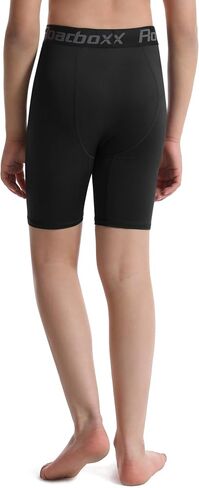 Roadbox Boys Compression Shorts with Pockets, Youth Performance Athletic Underwear Base Layer for Kids Football Running in Saudi Arabia
