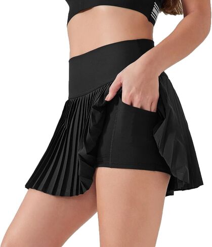 Pleated Tennis Skirts for Women High Waist Golf Skorts Workout Running Athletic Skirt with Pockets in Kuwait