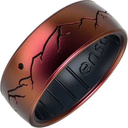 Enso Rings Etched Classic Silicone Rings - Etched Space Collection - Comfortable and Flexible Design in Saudi Arabia