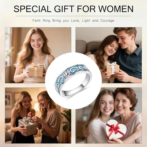 ONEFINITY Turquoise Rings S925 Sterling Silver Turquoise Ring Jewelry Gift For Women Men in Kuwait