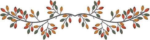 2 Pieces Metal Tree Leaf Wall Decor Vine Olive Branch Leaf Wall Art Wrought Iron Scroll Sculptures Above the Bed, Living Room, Outdoor Decoration (Gold,Classic Style) in Saudi Arabia